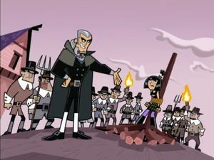 "Behold! An evil spirit comes to rescue his dark mistress!"