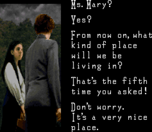Mary with Jennifer in the opening scene.