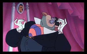 Ratigan straightens his hair