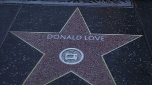 Love's star on the Vinewood Walk of Fame in Grand Theft Auto V.