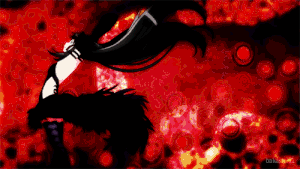 Homucifer sprouting her wings during her conversation with Kyubey.