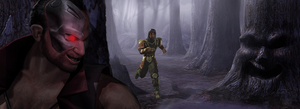 Kano and Shujinko in MK: Deception.