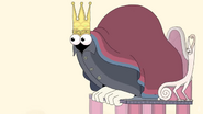 The Double King riding into Augustus's kingdom, with his original single crown