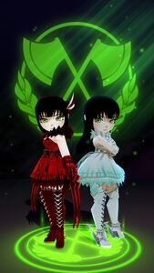 Malachite Twins unit in RWBY: Amity Arena.