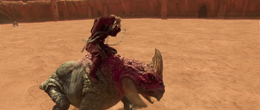 Anakin managed to avoid the creatures, a reek and jumps on it again to tame it.