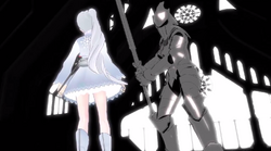The Giant Armor vs. Weiss in the "White" Trailer.