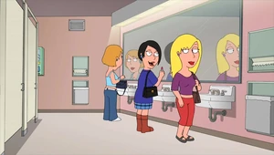 Family-Guy-Season-9-Episode-13-32-4b6a.jpg (75 KB) Connie and her friends in the girl's bathroom.