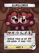 The Gurglings' card in The Binding of Isaac: Four Souls.
