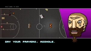 The Prison Boss prepares to kill Richter.