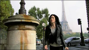 Lila in Paris during her attempt to escape Dexter's vengeance.