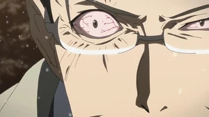Sugou's damaged eye after finding Kazuto in the hospital.