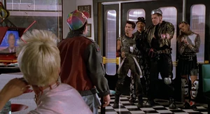 "Hey, McFly! I thought I told you to stay in here!"