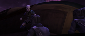 Ventress held off three attackers using only unarmed combat.
