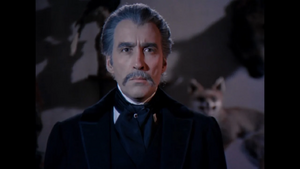 Dracula staring.