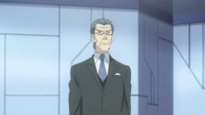 Russell looking around the room.