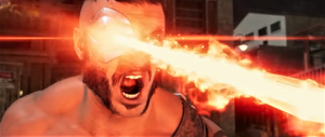 Kano using his Cybernetic Eye Blast.