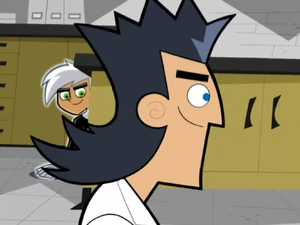 Danny happy that he prevented Vlad from getting his ghost powers as Vlad is happy he had saved her life.