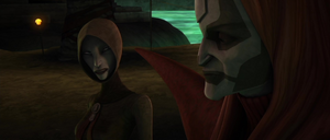 After Talzin contacted the Count, Ventress entered the room and swore that she will see Dooku dead.