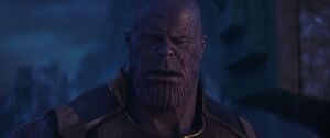 Thanos staring at the abyss.