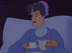 Lady Tremaine wrongfully punishing Cinderella with extra chores.