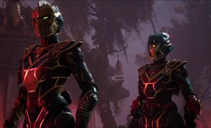 Khaos Sektor (right) and Cyrax.