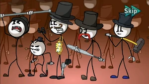 Reginald along with Right Hand Man and the other elite Toppats.