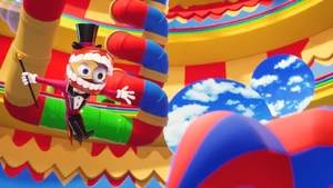 Caine lying to Pomni about how he cannot control Human minds.