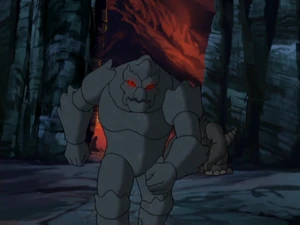 Mogorb leaving as the cave seals the stolen toys in