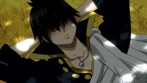 Zeref resting on Tenrou Island.