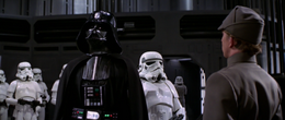 Vader senses the presence of his former Master for the first time since being left to die on Mustafar.