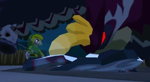 The Helmaroc King's mask shatters.