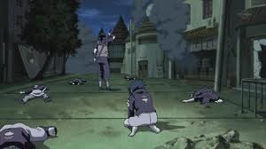 Sasuke cries after the Uchiha Clan Massacre