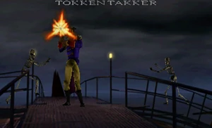 Ludwig firing his blunderbuss.