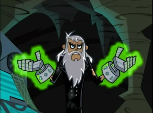 (Danny: Yes. And I can't reach it. But I'm guessing if you could reach into me and rip out my humanity -- which, by the way, sounds totally gross you can get the medallion out too! Then I'll pop back to my present like Tucker and Sam did.)"Or I can just destroy you and prevent this future!, didn't think of that did you?"