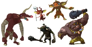 I goblin nel corso della serie.