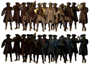 All the poses the Gold Watchers can take.