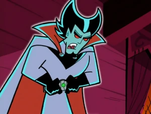 Vlad attempting to take off the specter deflector.