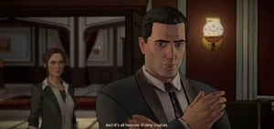 Bruce % 26 Vicki.jpg (91 KB) Vicki meets up with Bruce after the press conference for the Thomas & Martha Wayne Memorial Hospital.