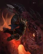 Bruenor battling Shimmergloom