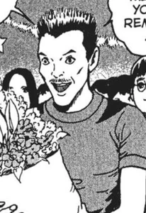 Goda offering flowers to Remina.