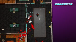 Corey dodging the Russian Mafia's gunfire in "Death Wish".