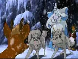 Ridley standing by Stormella as she faces Rudolph.