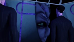 Kraang Prime looking at Raph.
