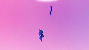 Tantabus and Luna 3.png (347 KB) Tantabus escapes Rainbow Dash's dream from Princess Luna through a cloud.