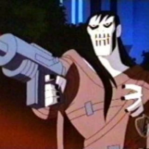 Terminal holding a gun at Max