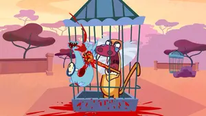 The Baboon as he mutilates Sniffle to death.