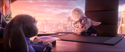 Bellwether after becoming the new mayor of Zootopia following Lionheart's arrest