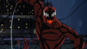 Carnage pulls Spider-Man