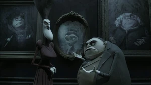 Maudeline and Finis with a portrait of their daughter, Victoria.