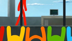 The Stick Gang hiding from The Dark Lord.